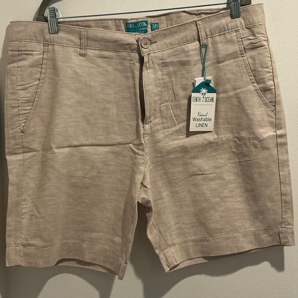 Men’s Washable Linen Shorts - Beige